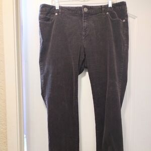 Land's End Corduroy Brown Straight Leg size 16 Petite Pants